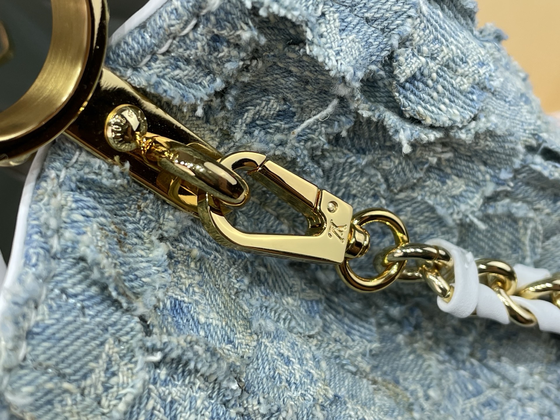 【顶级原单】【CAPUCINES 迷你手袋】M28305 蓝色（牛仔） 本款 Denim Rendez-Vous 系列 