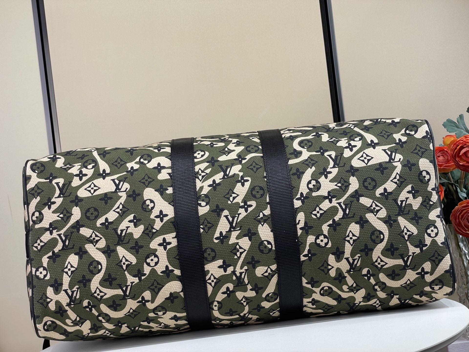 【顶级原单】【KEEPALL 55 旅行袋（配肩带）】M95774 帆布/迷彩 品牌经典袋款Keepall，在Damie