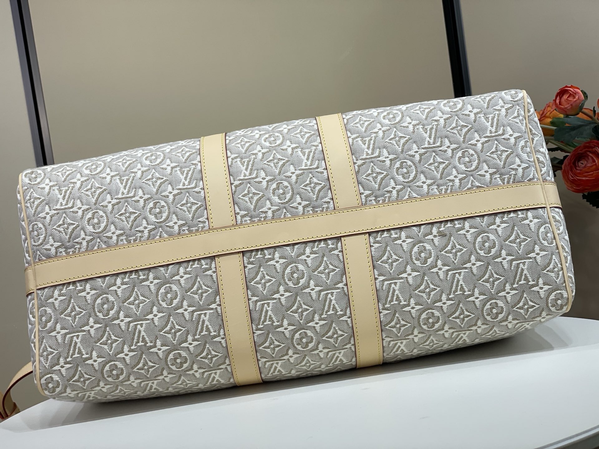 【顶级原单】【KEEPALL BANDOULIÈRE 45 旅行袋】M29670 白色/提花 本款 Keepall Ba