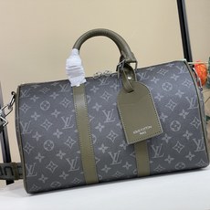 【顶级原单】【KEEPALL BANDOULIÈRE 35 手袋】M28639 黑花/绿色 本款 Keepall Ban 【顶级原单】【KEEPALL BANDOULIÈRE 35 手袋】M28639 黑花/绿色 本款 Keepall Ban