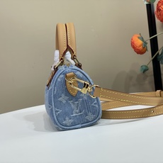 【顶级原单】【NANO SPEEDY 手袋】M11212 浅蓝色(丹宁牛仔)本款 Nano Speedy 手袋为棉质丹宁 【顶级原单】【NANO SPEEDY 手袋】M11212 浅蓝色(丹宁牛仔)本款 Nano Speedy 手袋为棉质丹宁