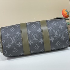 【顶级原单】【KEEPALL BANDOULIÈRE 25 手袋】M28638 黑花/绿色 本款 Keepall Ban 【顶级原单】【KEEPALL BANDOULIÈRE 25 手袋】M28638 黑花/绿色 本款 Keepall Ban