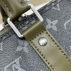 【顶级原单】【KEEPALL BANDOULIÈRE 25 手袋】M28638 黑花/绿色 本款 Keepall Ban 【顶级原单】【KEEPALL BANDOULIÈRE 25 手袋】M28638 黑花/绿色 本款 Keepall Ban