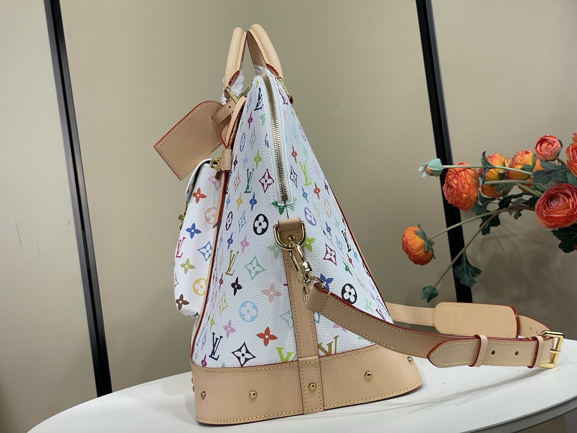 【顶级原单】【LV x TM ALMA TRAVEL 手袋 】M27901 白彩村上隆 Alma Travel 手袋延续