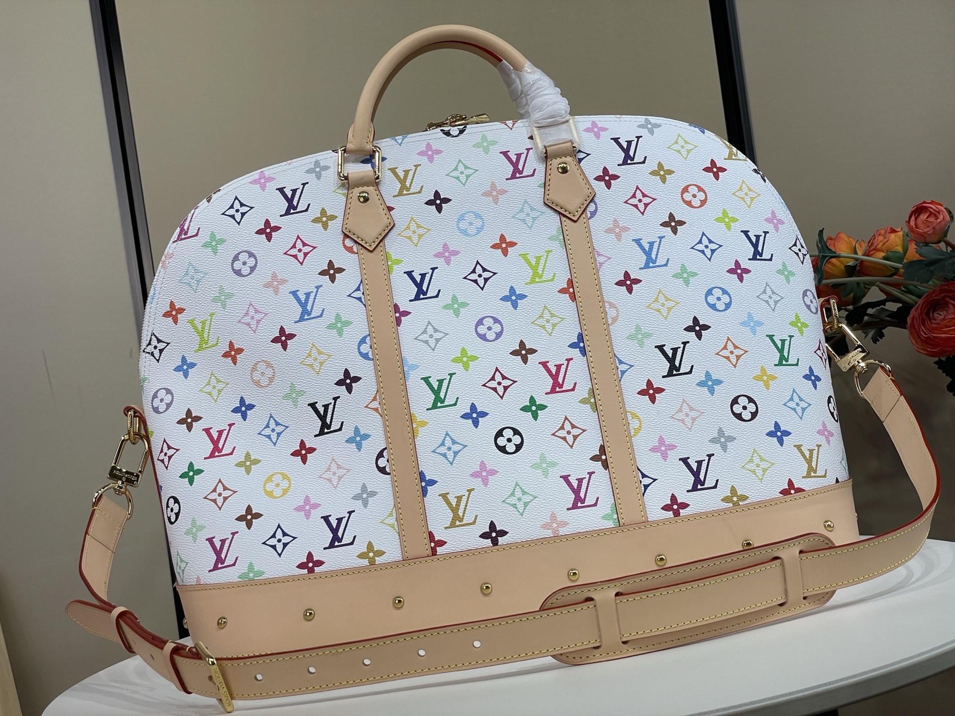 【顶级原单】【LV x TM ALMA TRAVEL 手袋 】M27901 白彩村上隆 Alma Travel 手袋延续