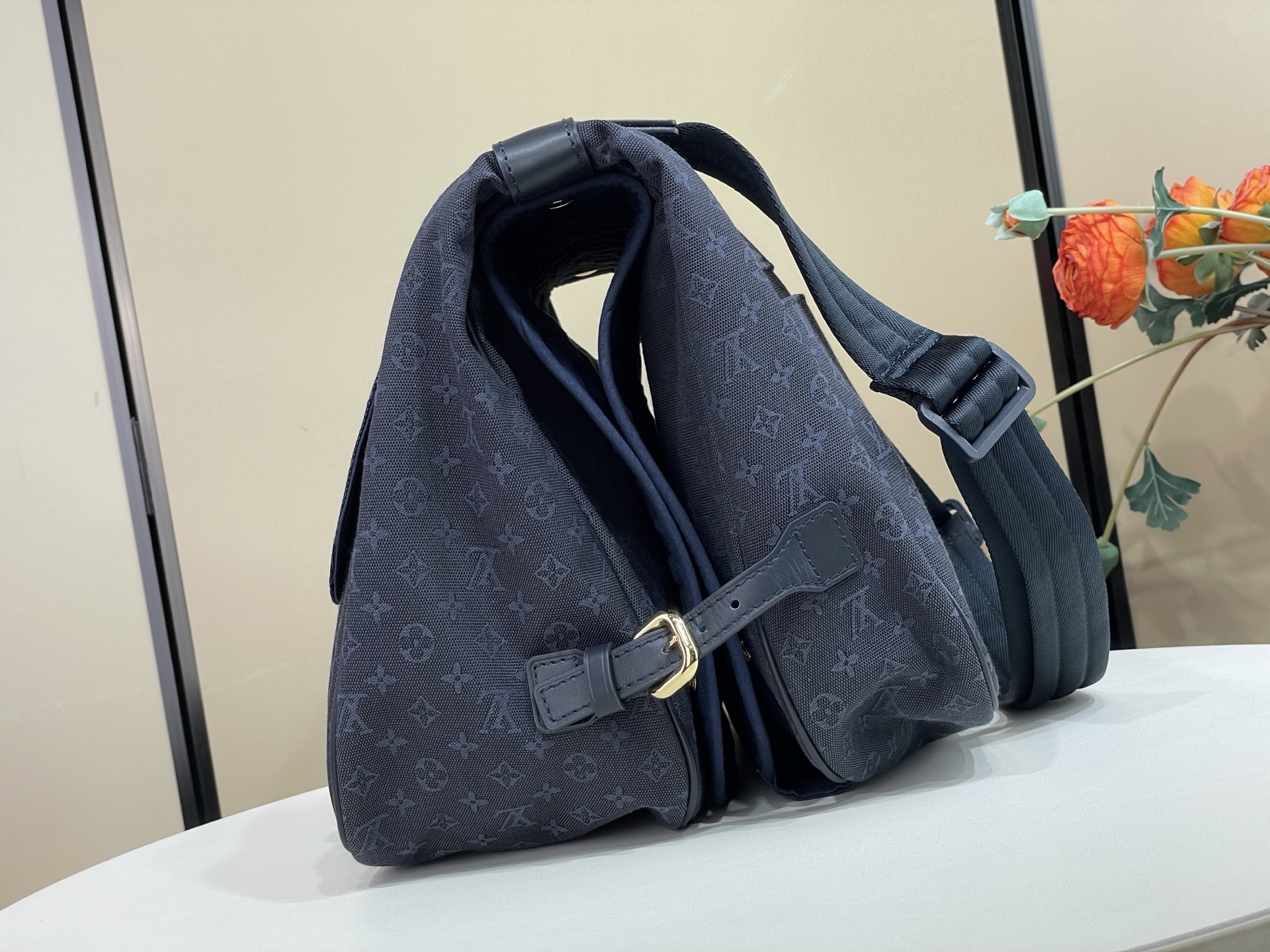 【顶级原单】【SAUMUR 双子星大号中古手袋 】M42352 蓝色 M42351 绿色 M42350 蓝白色（牛仔）采