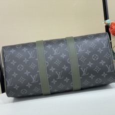 【顶级原单】【KEEPALL BANDOULIÈRE 35 手袋】M28639 黑花/绿色 本款 Keepall Ban 【顶级原单】【KEEPALL BANDOULIÈRE 35 手袋】M28639 黑花/绿色 本款 Keepall Ban