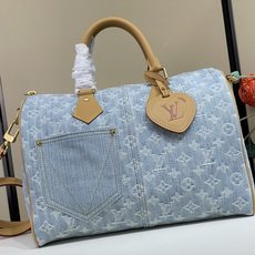 【顶级原单】【SPEEDY 30 BANDOULIÈRE 手袋】M2A209 浅蓝色/牛仔 本款 Speedy Band 【顶级原单】【SPEEDY 30 BANDOULIÈRE 手袋】M2A209 浅蓝色/牛仔 本款 Speedy Band