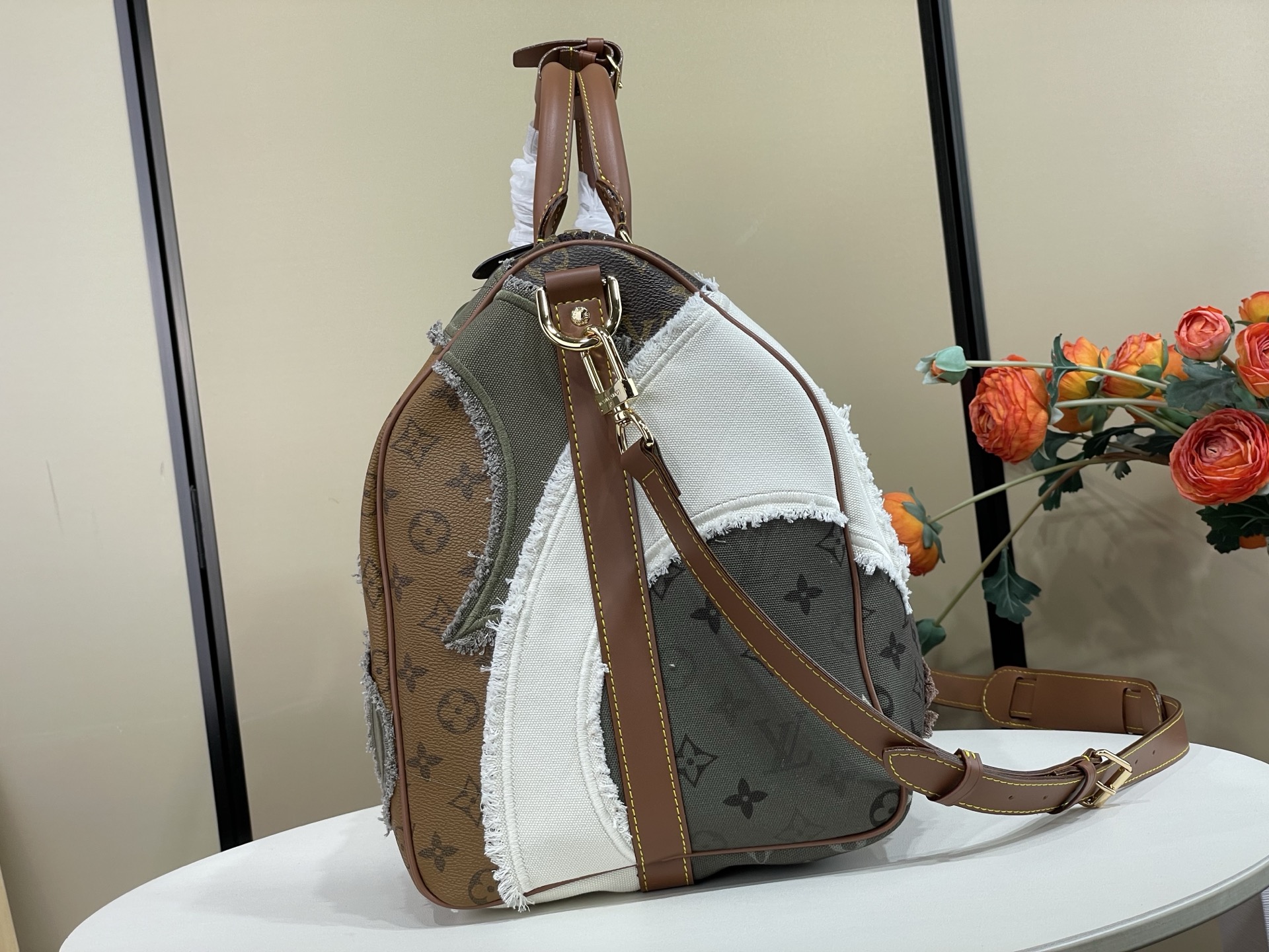 【顶级原单】【SPEEDY BANDOULIÈRE 50 手袋】 M29308 拼色花卉 本款 Speedy Bando