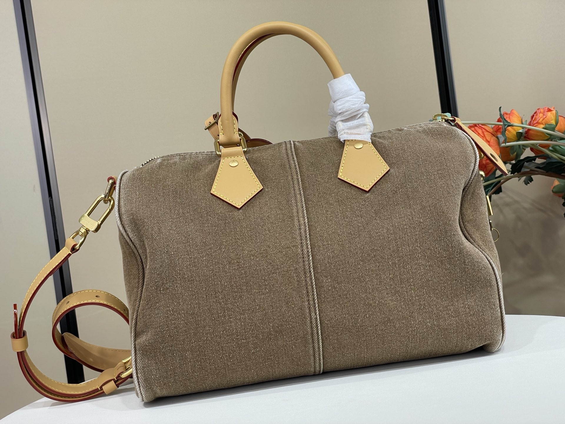 【顶级原单】【Speedy Bandoulière 30 手袋】M29170棕色（水洗牛仔布）以丹宁布的淳朴质感诠释路易