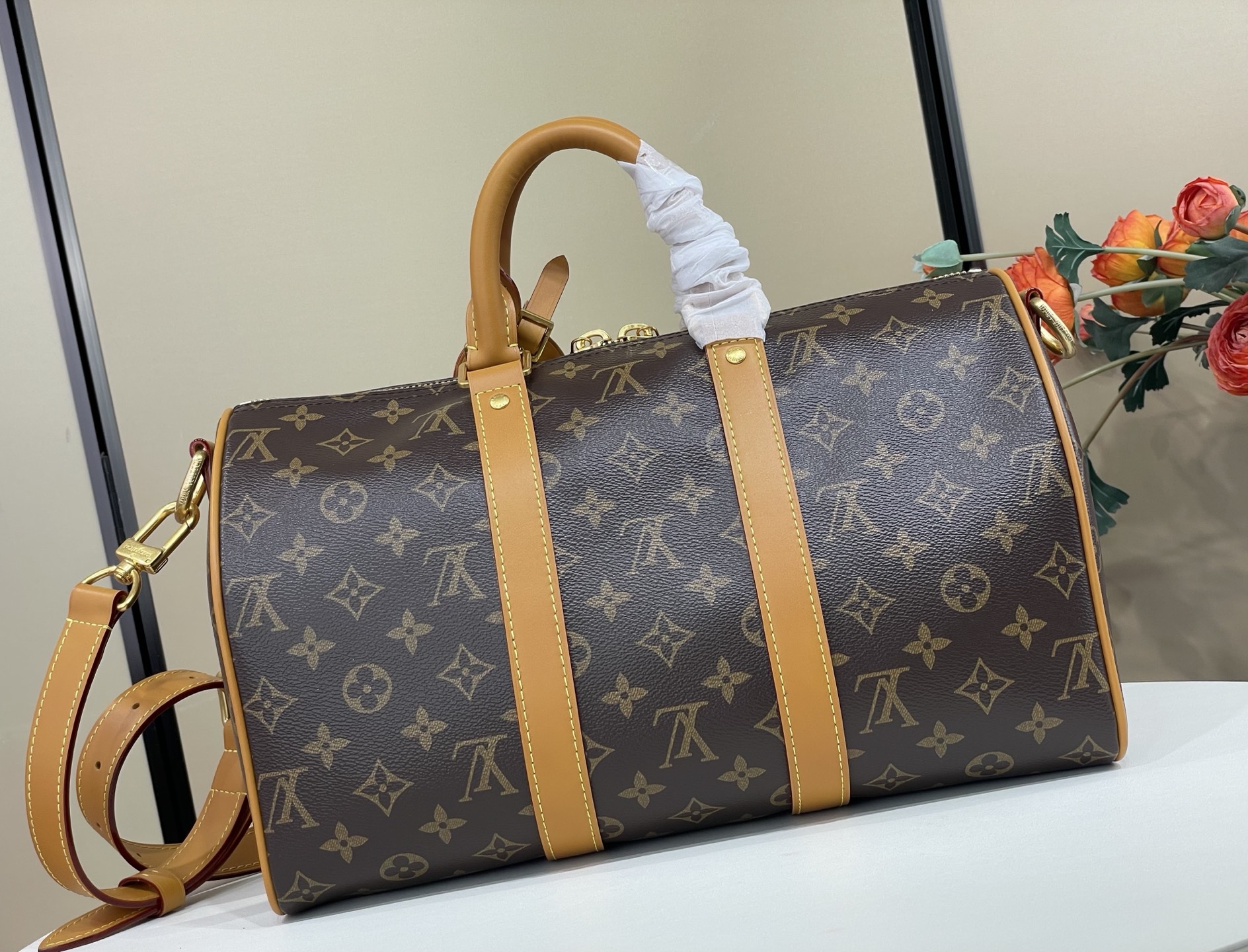 【顶级原单】【KEEPALL BANDOULIÈRE 35 手袋】M2A210老花( 复古 PVC) 本款 Keepal 【顶级原单】【KEEPALL BANDOULIÈRE 35 手袋】M2A210老花( 复古 PVC) 本款 Keepal