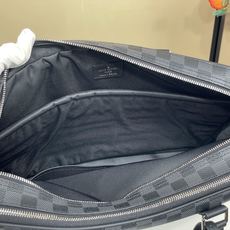 【顶级原单】【VOYAGE 公文包-双拉链 】N40485 黑格 Voyage 大号公文包在经典 Attaché 公文 【顶级原单】【VOYAGE 公文包-双拉链 】N40485 黑格 Voyage 大号公文包在经典 Attaché 公文