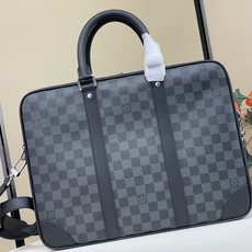 【顶级原单】【VOYAGE 公文包-双拉链 】N40485 黑格 Voyage 大号公文包在经典 Attaché 公文 【顶级原单】【VOYAGE 公文包-双拉链 】N40485 黑格 Voyage 大号公文包在经典 Attaché 公文