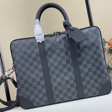 【顶级原单】【VOYAGE 公文包-双拉链 】N40485 黑格 Voyage 大号公文包在经典 Attaché 公文 【顶级原单】【VOYAGE 公文包-双拉链 】N40485 黑格 Voyage 大号公文包在经典 Attaché 公文