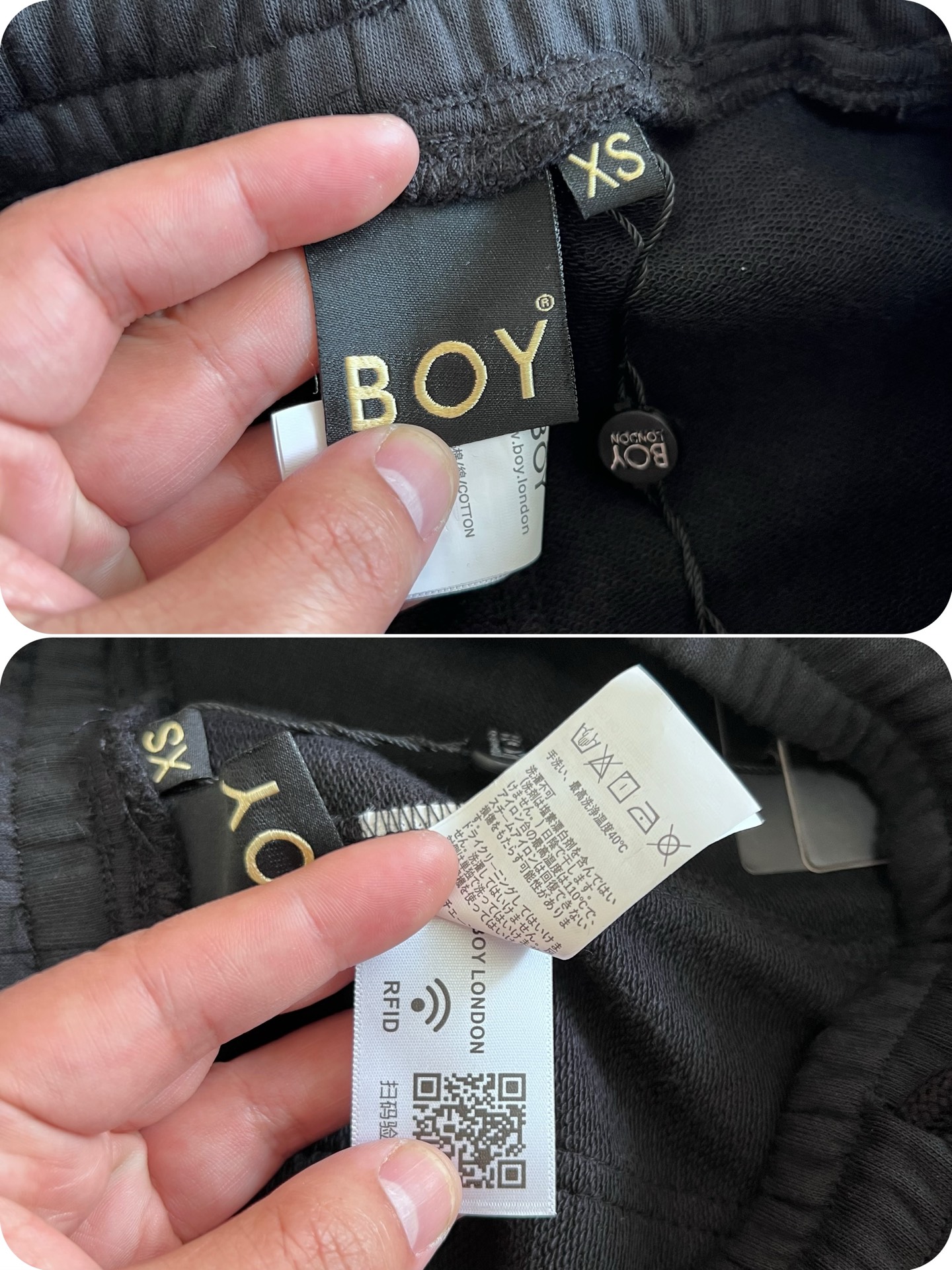 💰130
新款Boy London烫金老鹰翅膀logo图案印花休闲情侣毛圈五分短裤，采用360g重大毛圈面料，质感一流，作为当下超火的品牌，没有夸张的设计图案、采用独特载剪、成功俘获一大批粉丝迅速火遍全球，此款五分短裤一经推出就引爆市场大受欢迎，高街风掉档设计、穿起来又潮又酷、又百搭，可调节的绳带、不挑身形男女都可以穿。
颜色：黑色 
尺码：XS-XL
尺码       裤长         腰围          臀围 
 XS         52          91          100
  S          53.5          95          104
 M          55          99          108 
 L          56.5          103          112
 XL        58          107          116