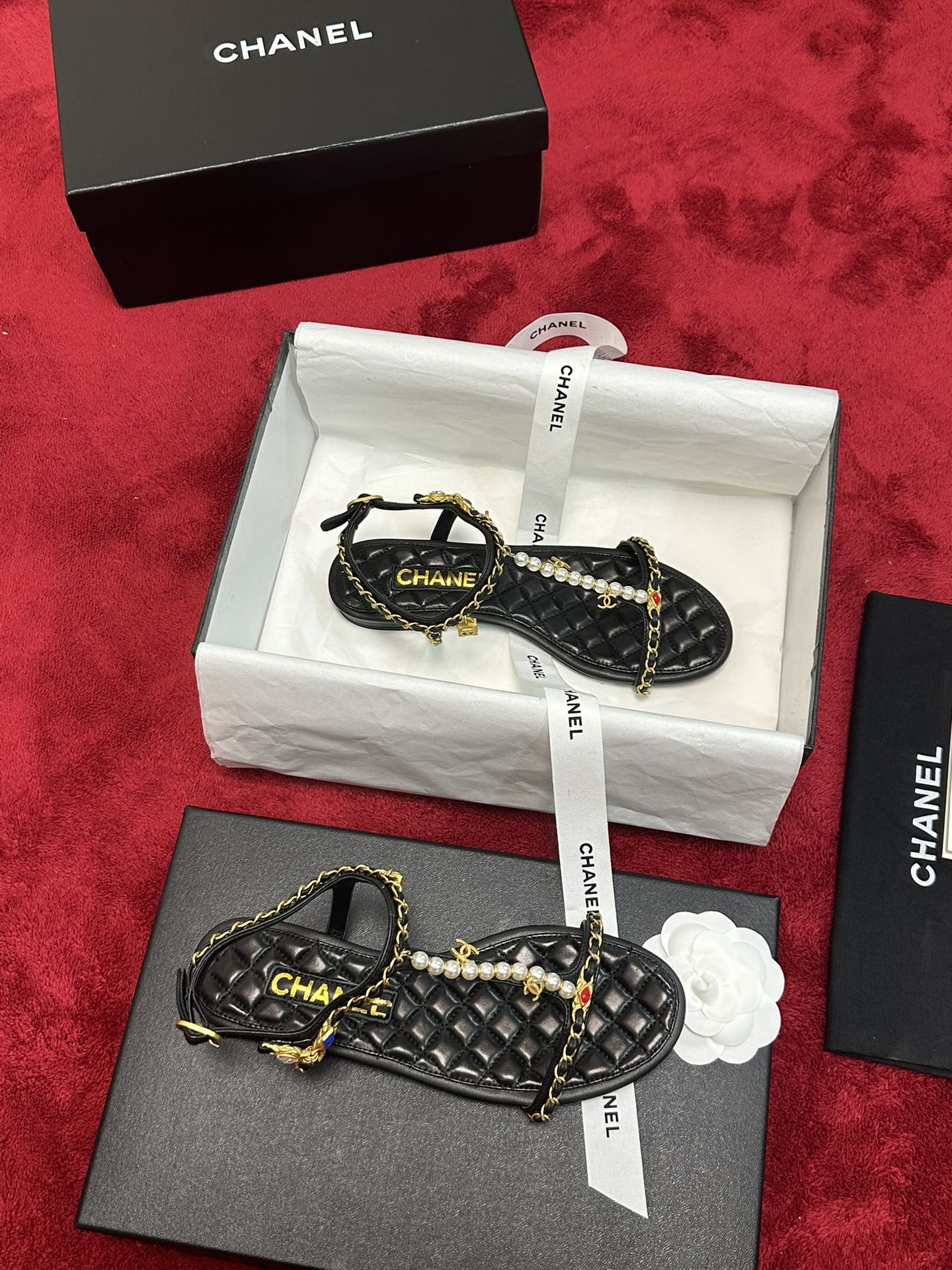 Chrome Hearts 𝐂𝐡*𝐧𝐞𝐥 24P早秋最 爆凉拖鞋