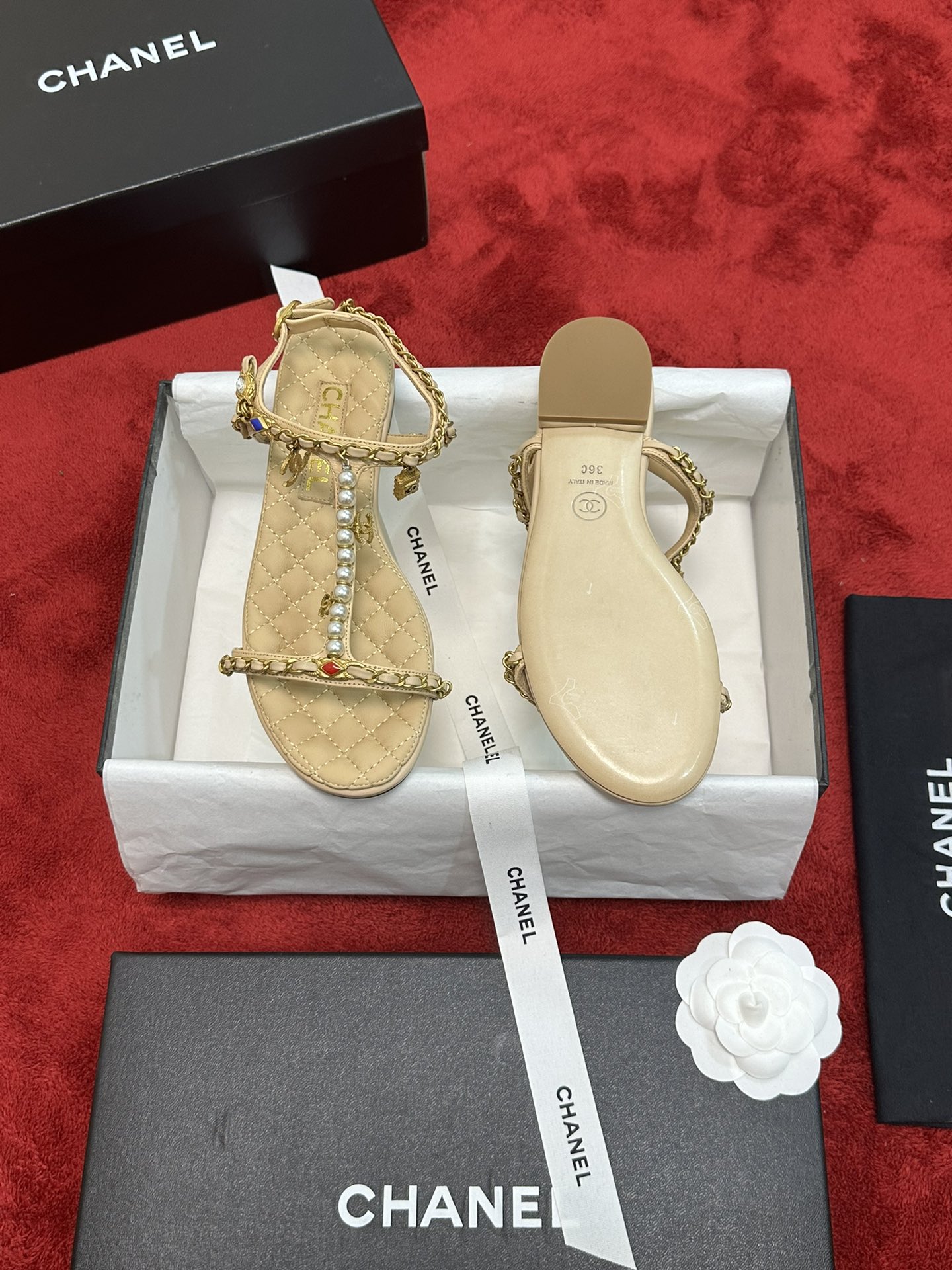 Chrome Hearts 𝐂𝐡*𝐧𝐞𝐥 24P早秋最 爆凉拖鞋