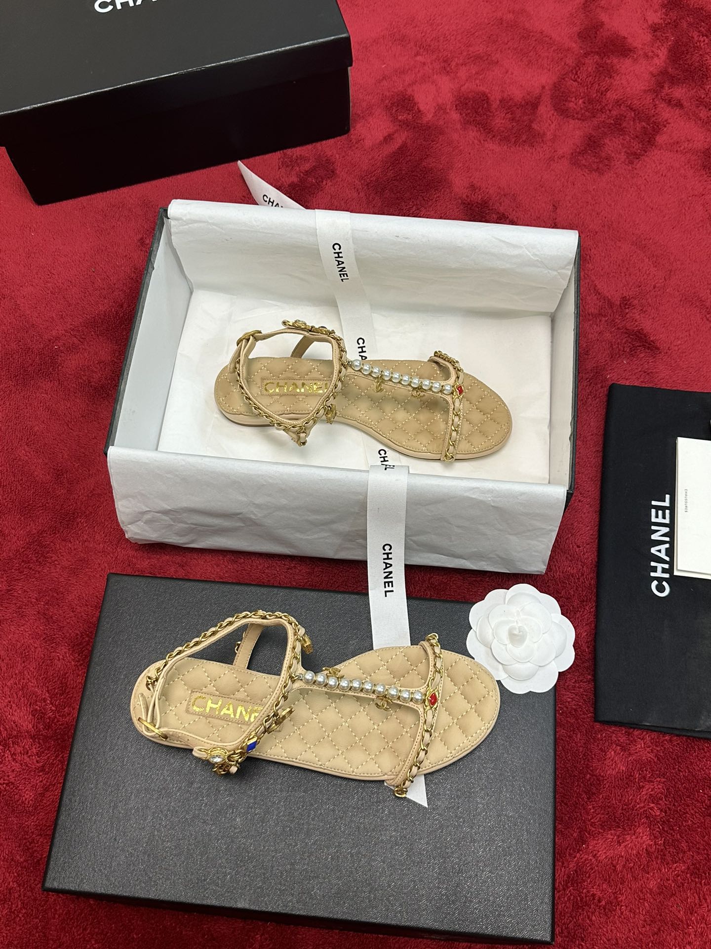 Chrome Hearts 𝐂𝐡*𝐧𝐞𝐥 24P早秋最 爆凉拖鞋