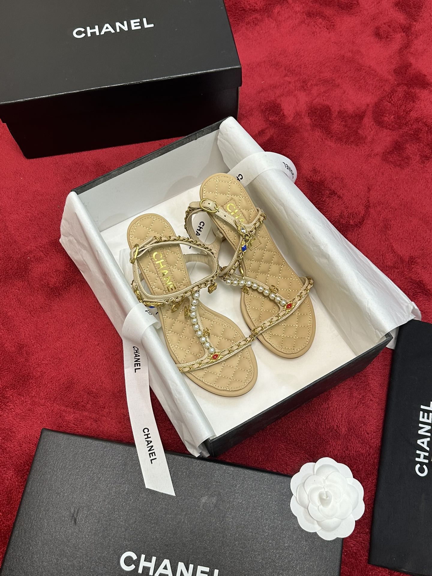 Chrome Hearts 𝐂𝐡*𝐧𝐞𝐥 24P早秋最 爆凉拖鞋