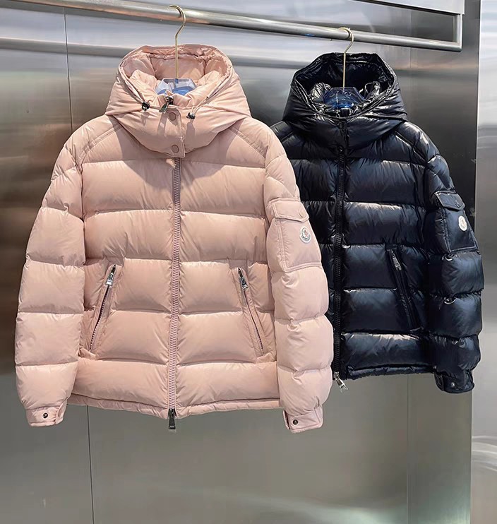 。 Moncler. maire女玛雅 黑色白色粉色