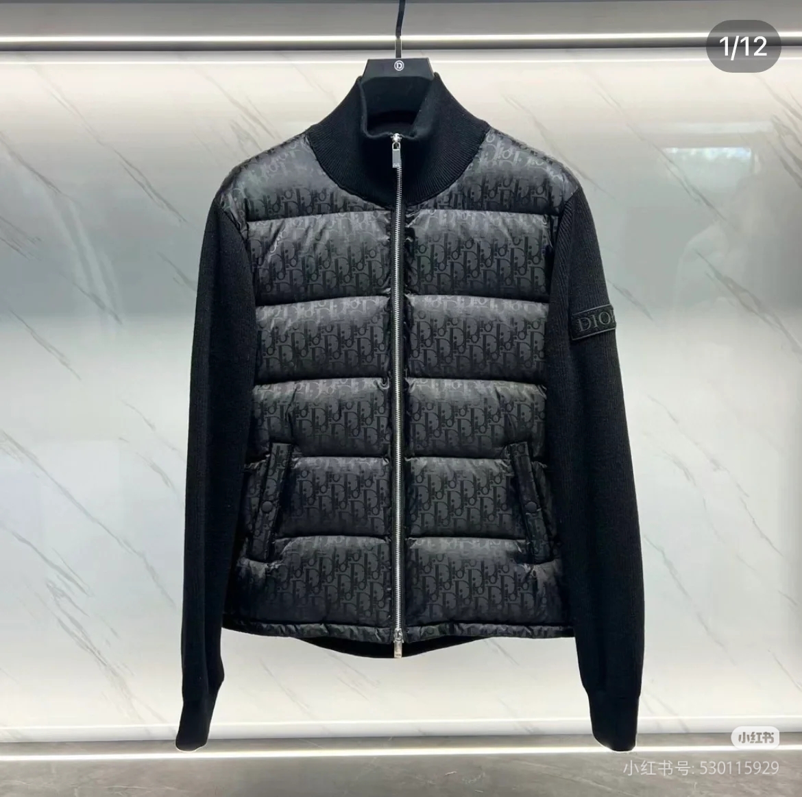Dior Dames Gewatteerd Jack met Logoprint - Stijlvol en Warm