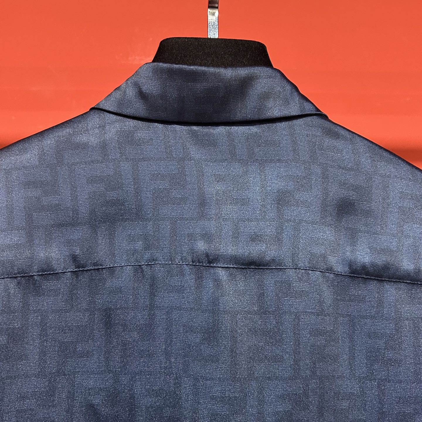 Fendi FF Logo Lyocell Blend Short Sleeve Shirt - Deep Blue, Elegant Design 9 i1741844231978 1494 0 7