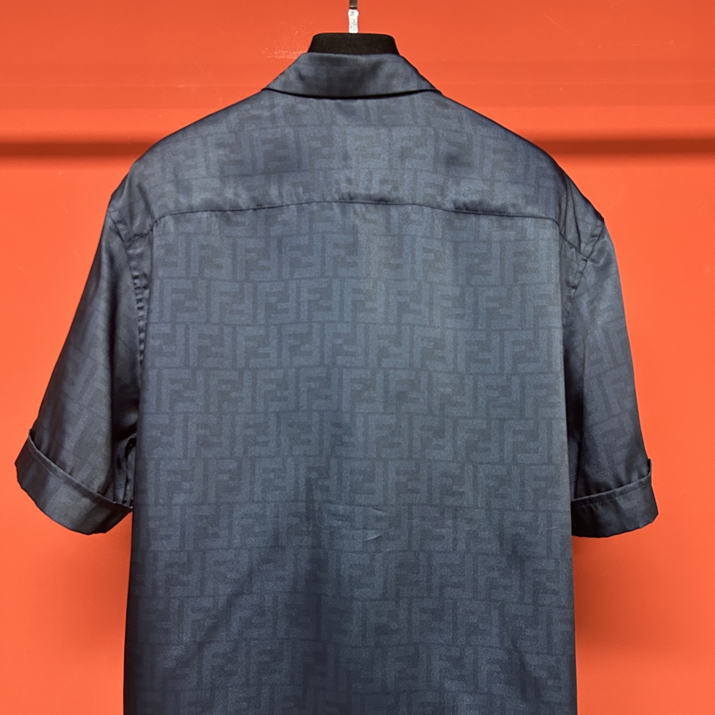 Fendi FF Logo Lyocell Blend Short Sleeve Shirt - Deep Blue, Elegant Design 7 i1741844233383 9095 0 5