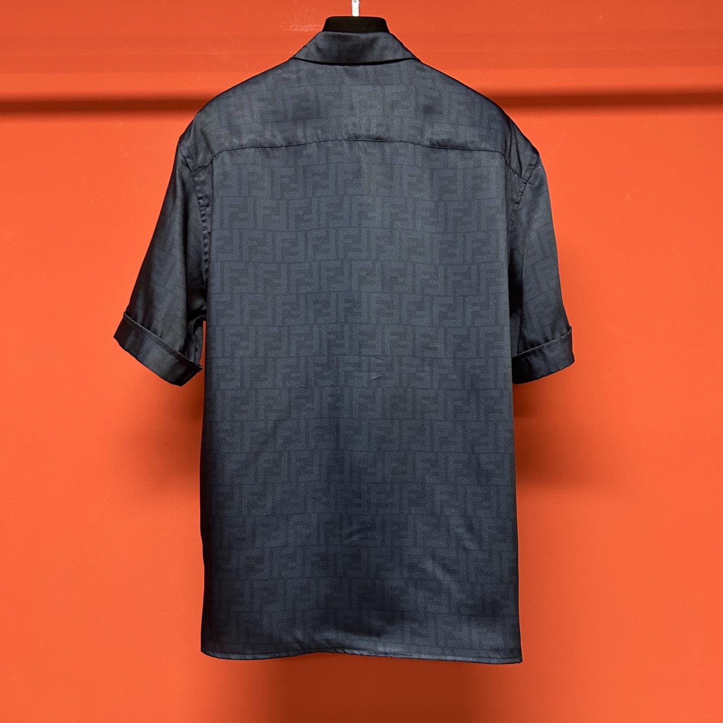 Fendi FF Logo Lyocell Blend Short Sleeve Shirt - Deep Blue, Elegant Design 6 i1741844233403 6606 0 4