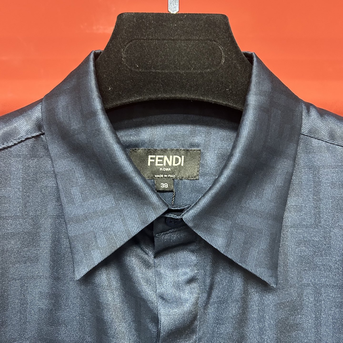Fendi FF Logo Lyocell Blend Short Sleeve Shirt - Deep Blue, Elegant Design 8 i1741844233423 7474 0 6