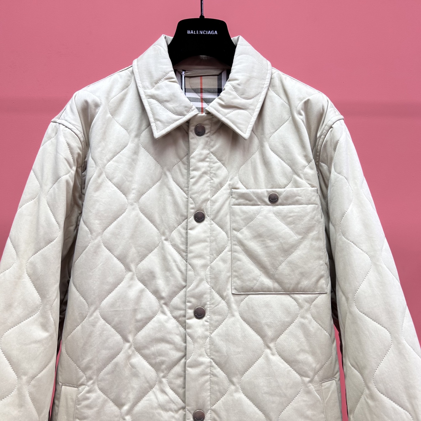 Burberry Quilted Gabardine Overshirt with Check Lining - Stylish & Durable 3 i1755752693085 4061 0 0