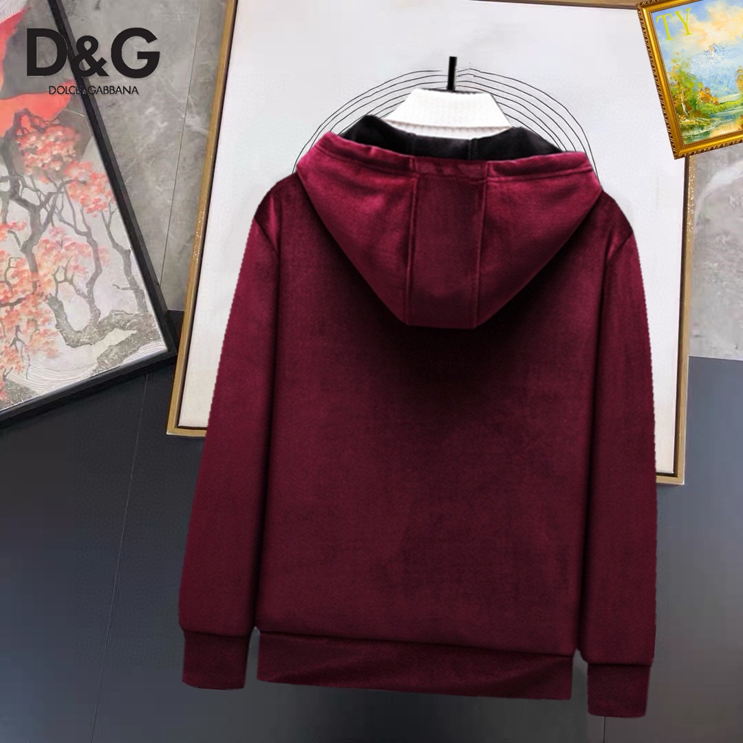 ！ D&G 新款双面绒拉链帽衫 冬装高端品质韩国绒加厚
简约独特的美感设计风格。双面绒纯棉材质！完美版型