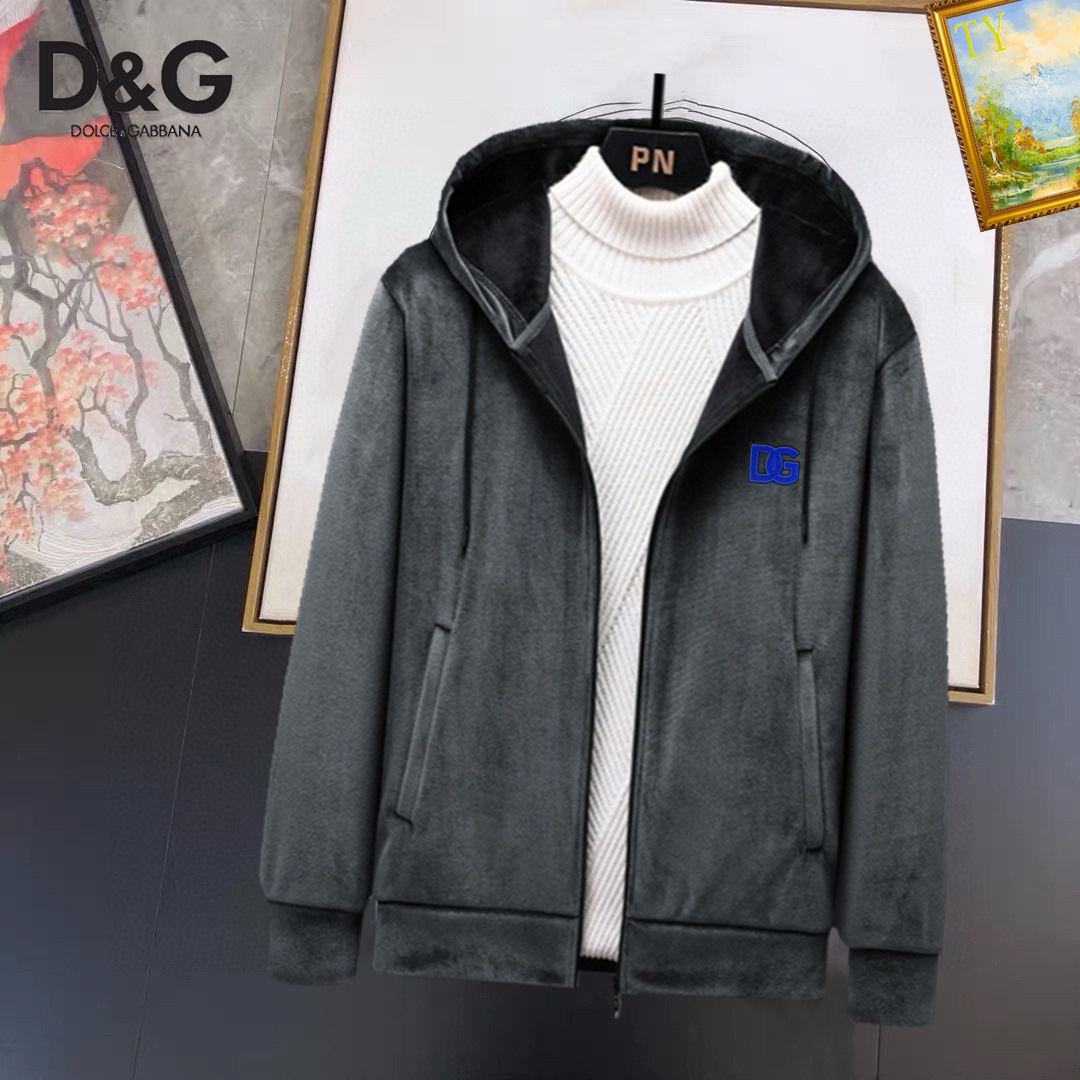 ！ D&G 新款双面绒拉链帽衫 冬装高端品质韩国绒加厚
简约独特的美感设计风格。双面绒纯棉材质！完美版型