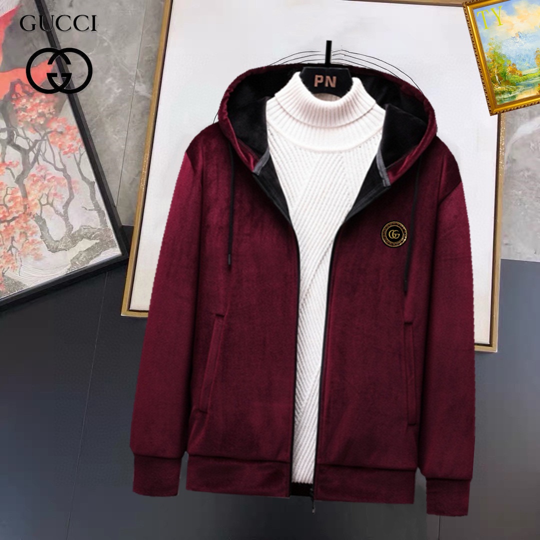 ！ GUCCI 新款双面绒拉链帽衫 冬装高端品质韩国绒加厚
简约独特的美感设计风格。双面绒纯棉材质！完美