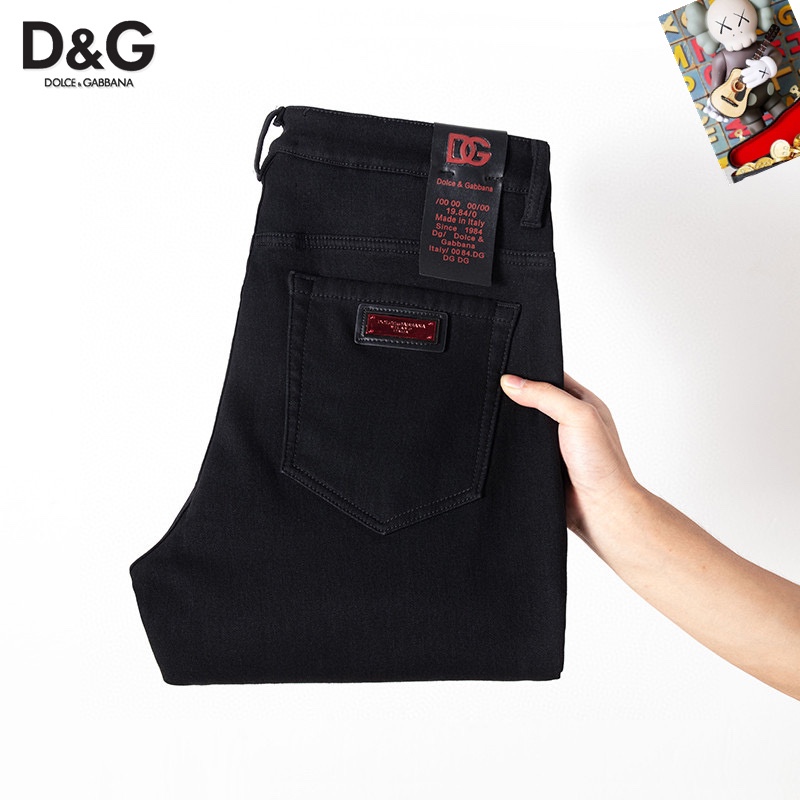  D&G 新品高端加绒牛仔裤 加绒厚款秋冬系列产品、男装修身牛仔裤💎高品质小脚裤、弹力纤维面料柔软有质感