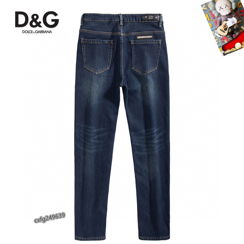 D&G 新品高端加绒牛仔裤 加绒厚款秋冬系列产品、男装修身牛仔裤💎高品质小脚裤、弹力纤维面料柔软有质感