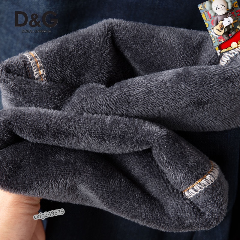  D&G 新品高端加绒牛仔裤 加绒厚款秋冬系列产品、男装修身牛仔裤💎高品质小脚裤、弹力纤维面料柔软有质感