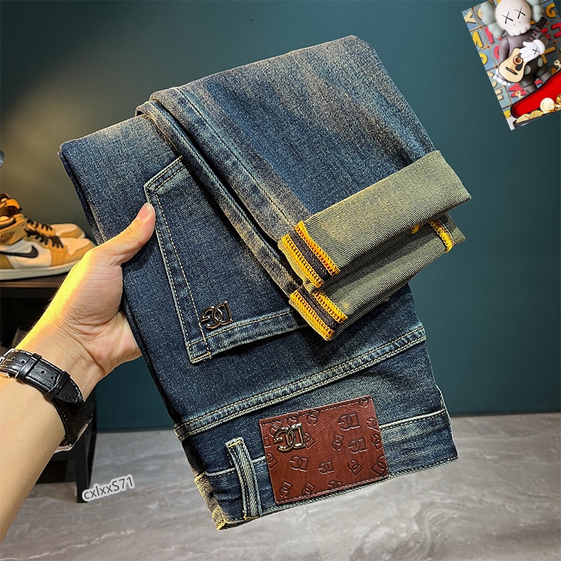  D&G 新品高端加绒牛仔裤 加绒厚款秋冬系列产品、男装修身牛仔裤💎高品质小脚裤、弹力纤维面料柔软有质感