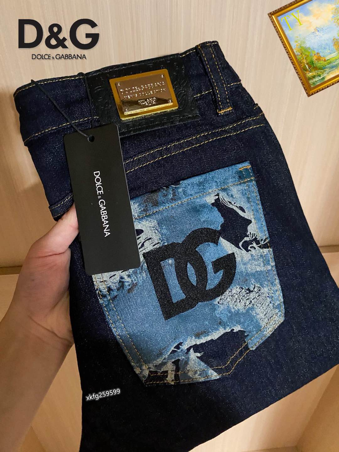  D&G 新品高端牛仔裤👖厚款秋冬系列产品、男装修身牛仔裤💎高品质小脚裤、弹力纤维面料柔软有质感！一流的