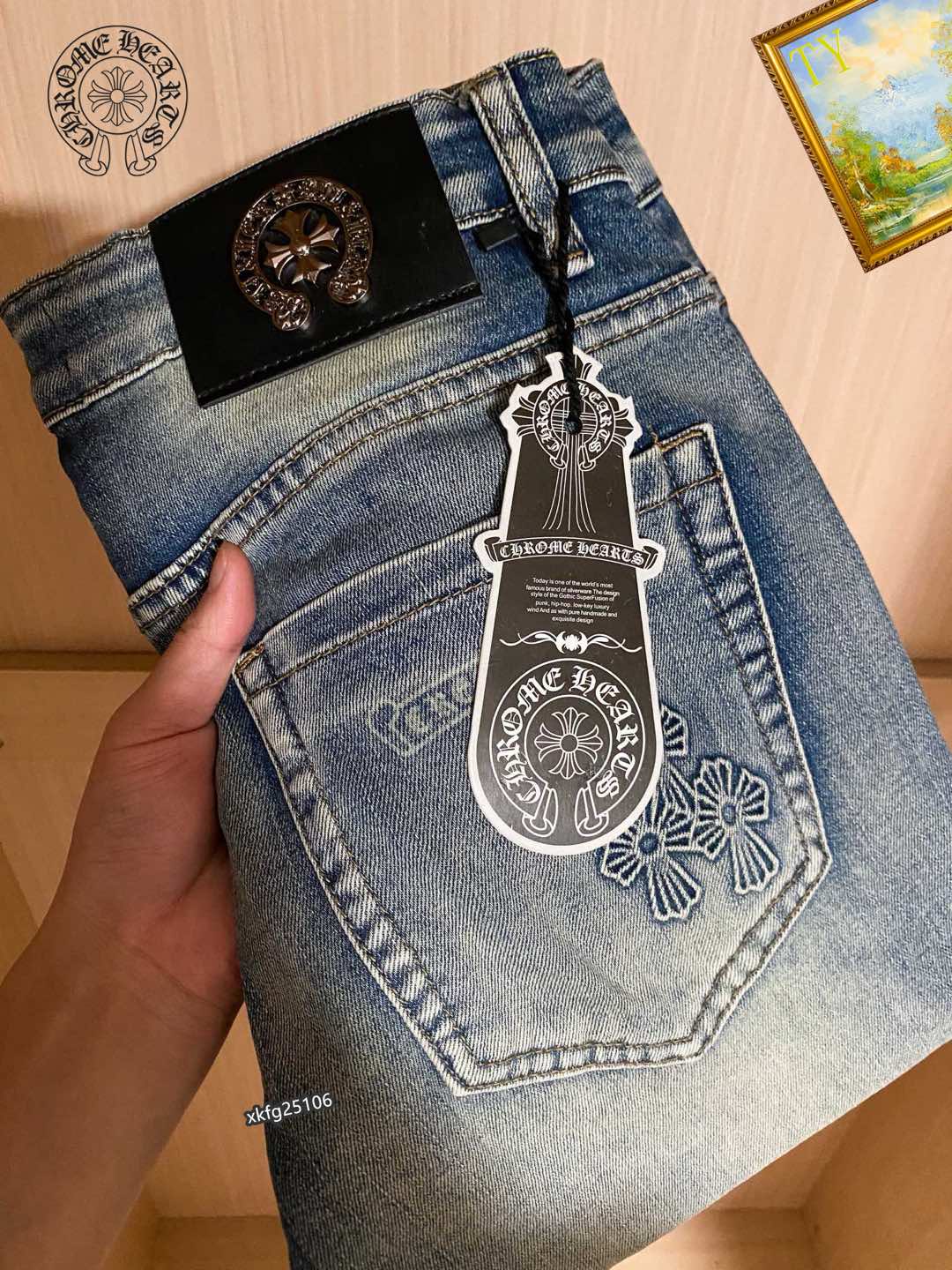  克罗心 新品高端牛仔裤👖厚款秋冬系列产品、男装修身牛仔裤💎高品质小脚裤、弹力纤维面料柔软有质感！一流的