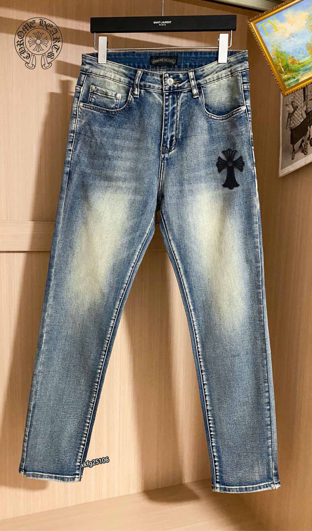  克罗心 新品高端牛仔裤👖厚款秋冬系列产品、男装修身牛仔裤💎高品质小脚裤、弹力纤维面料柔软有质感！一流的