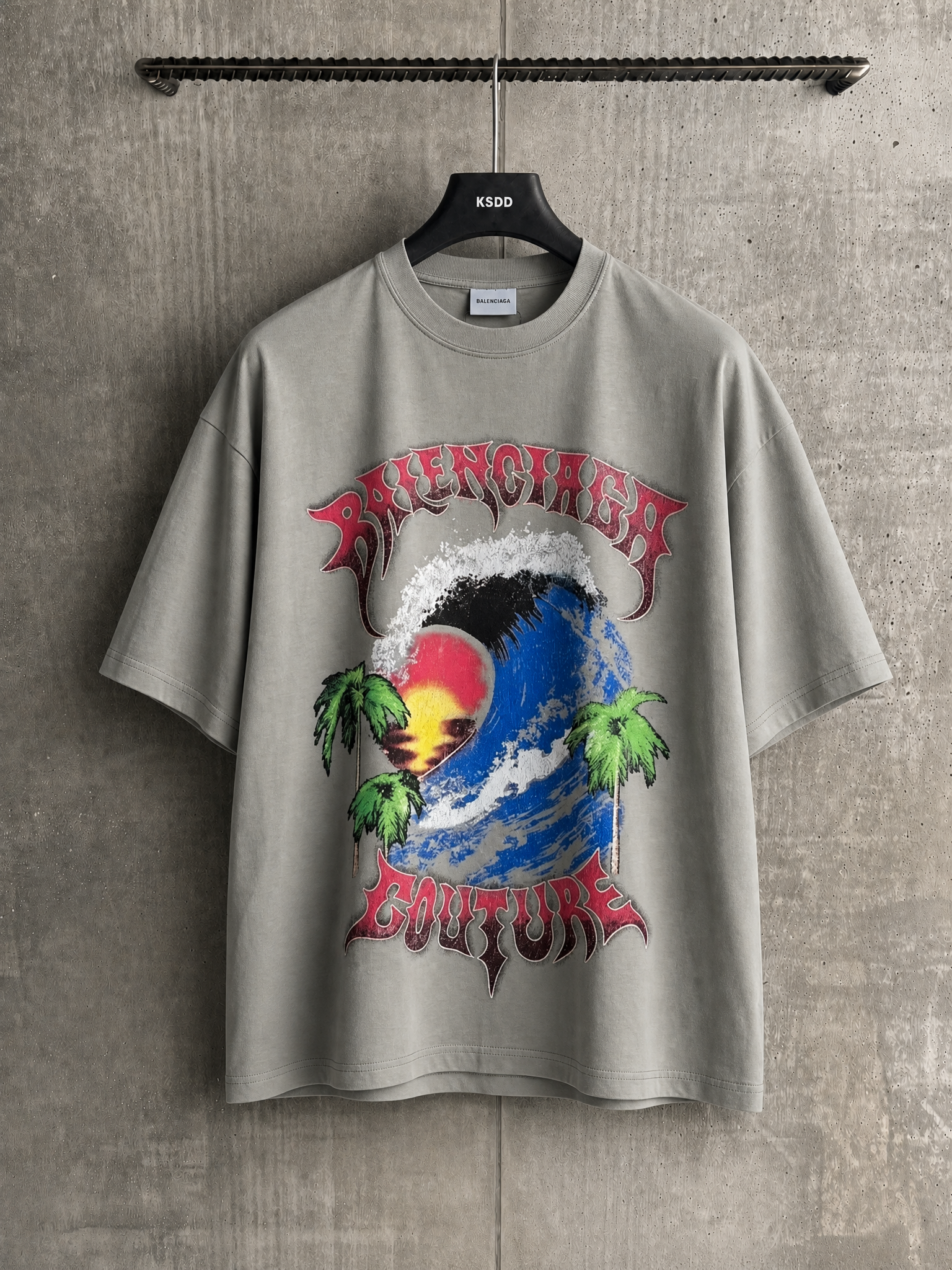 Balenciaga BAL夏威夷日落海浪短袖
