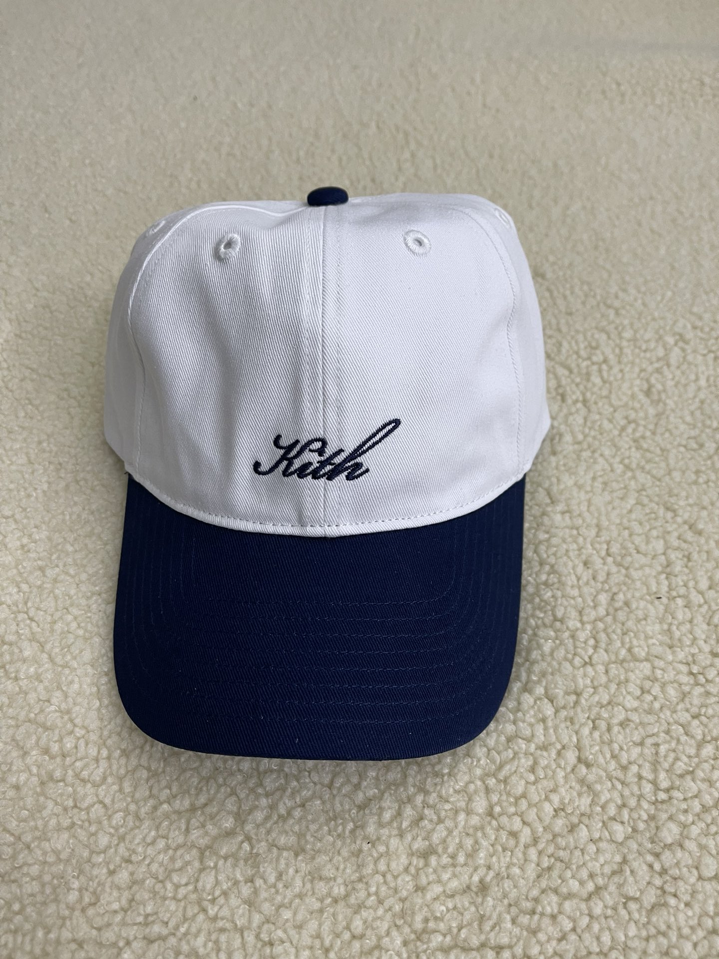 Kith Script Logo Baseball Cap, Embroidered Cotton Hat, Color Block Design 3 i1709101853 1225 1