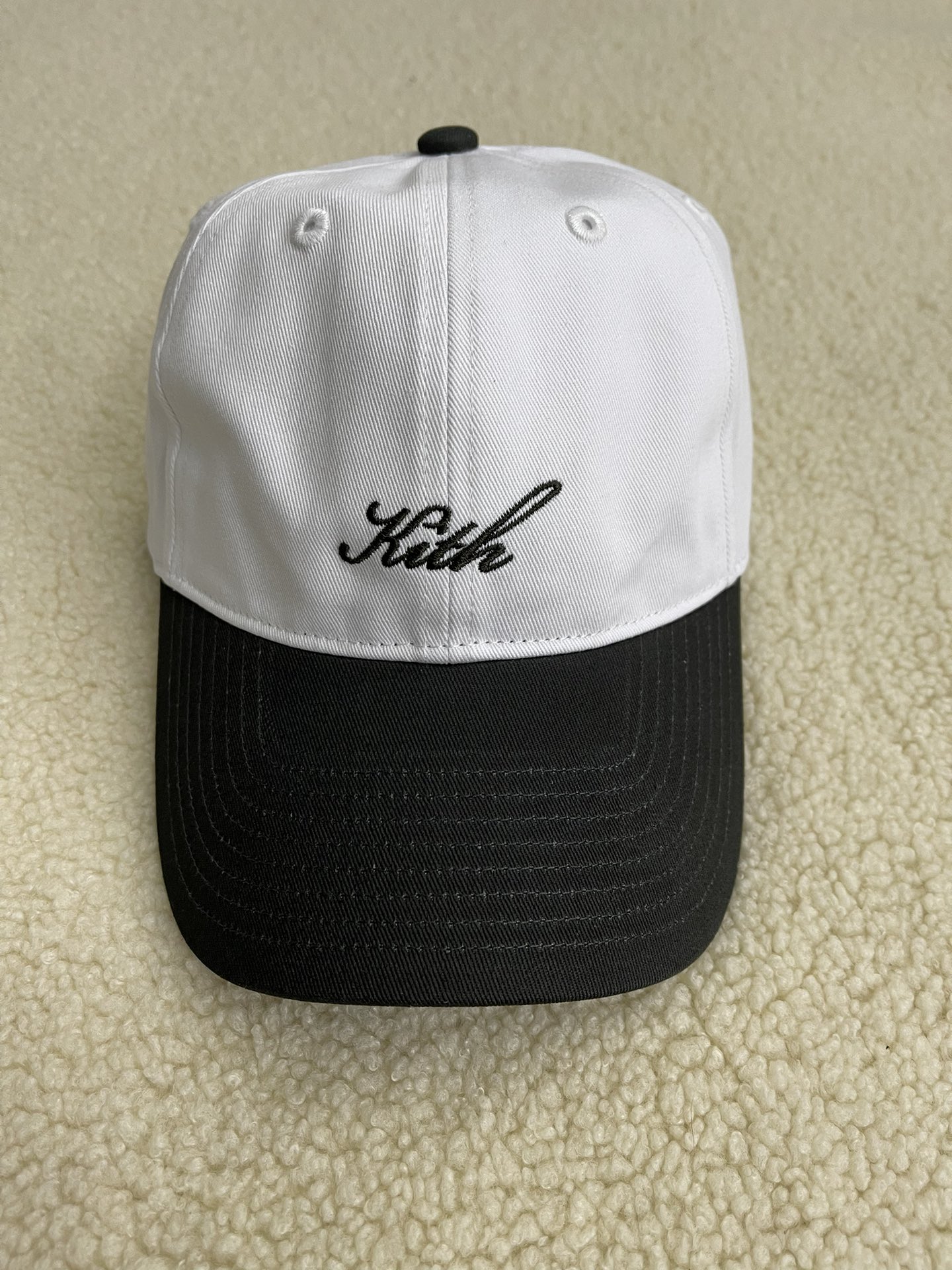 Kith Script Logo Baseball Cap, Embroidered Cotton Hat, Color Block Design 5 i1709101854 3897 4