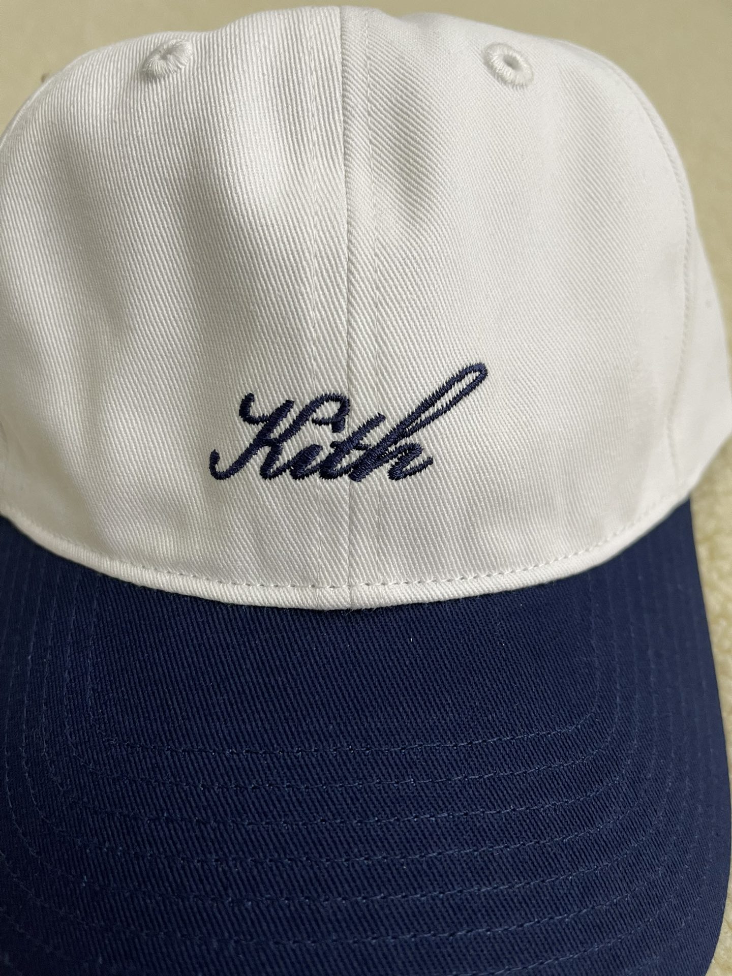 Kith Script Logo Baseball Cap, Embroidered Cotton Hat, Color Block Design 8 i1709101854 6216 3
