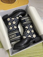 Dior Boots Fake Cheap best online
 Embroidery Calfskin Cowhide