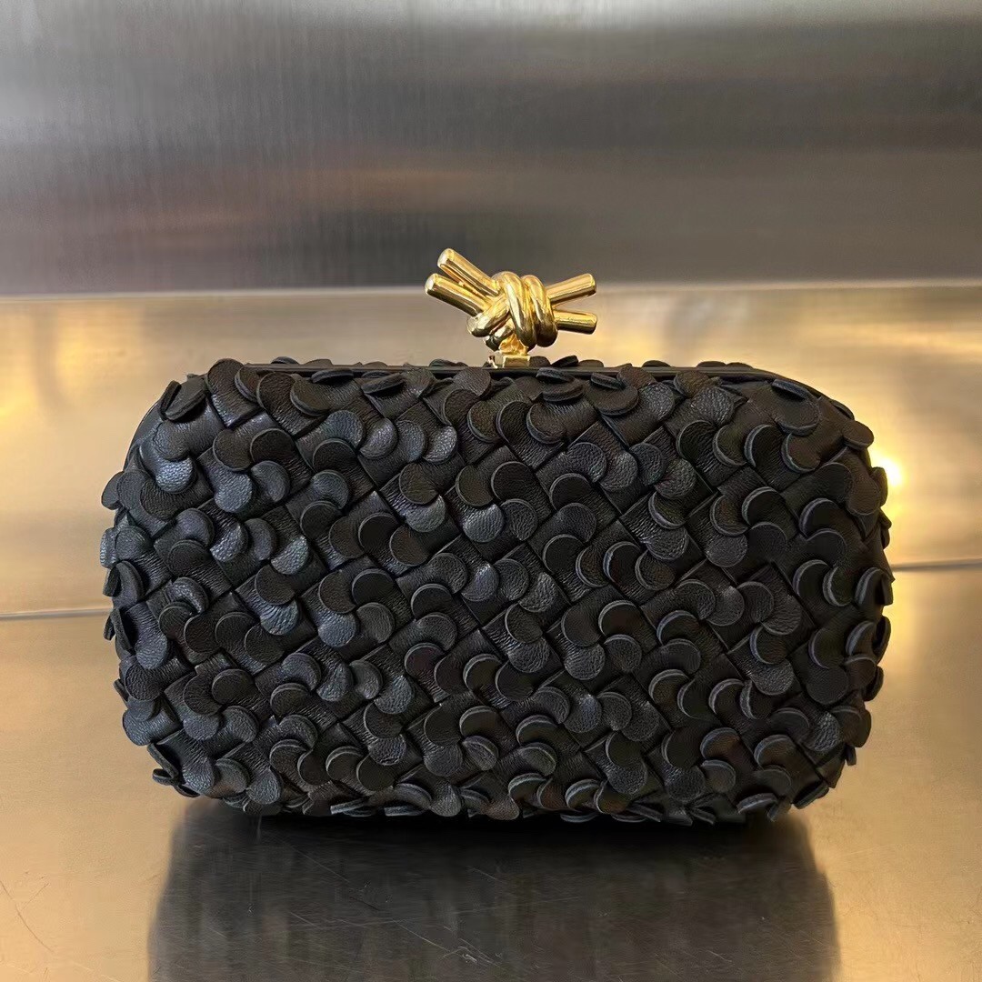 Bottega Veneta Lambskin Petal Clutch Knot