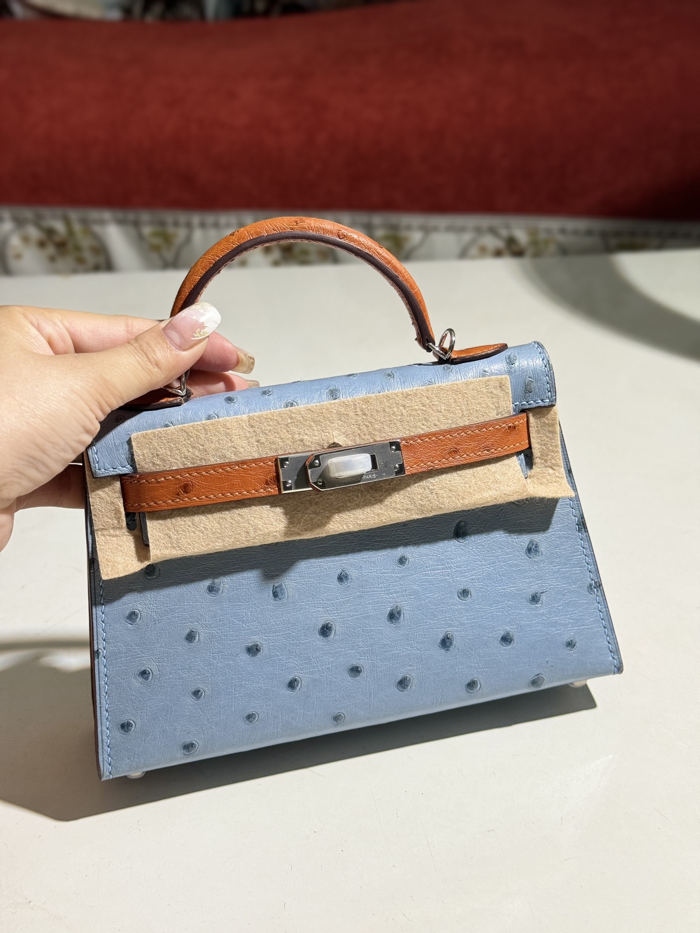 爱马仕 Hermès 高定典藏经典高奢皮具手袋托特包斜挎包女包 #344DE736 9