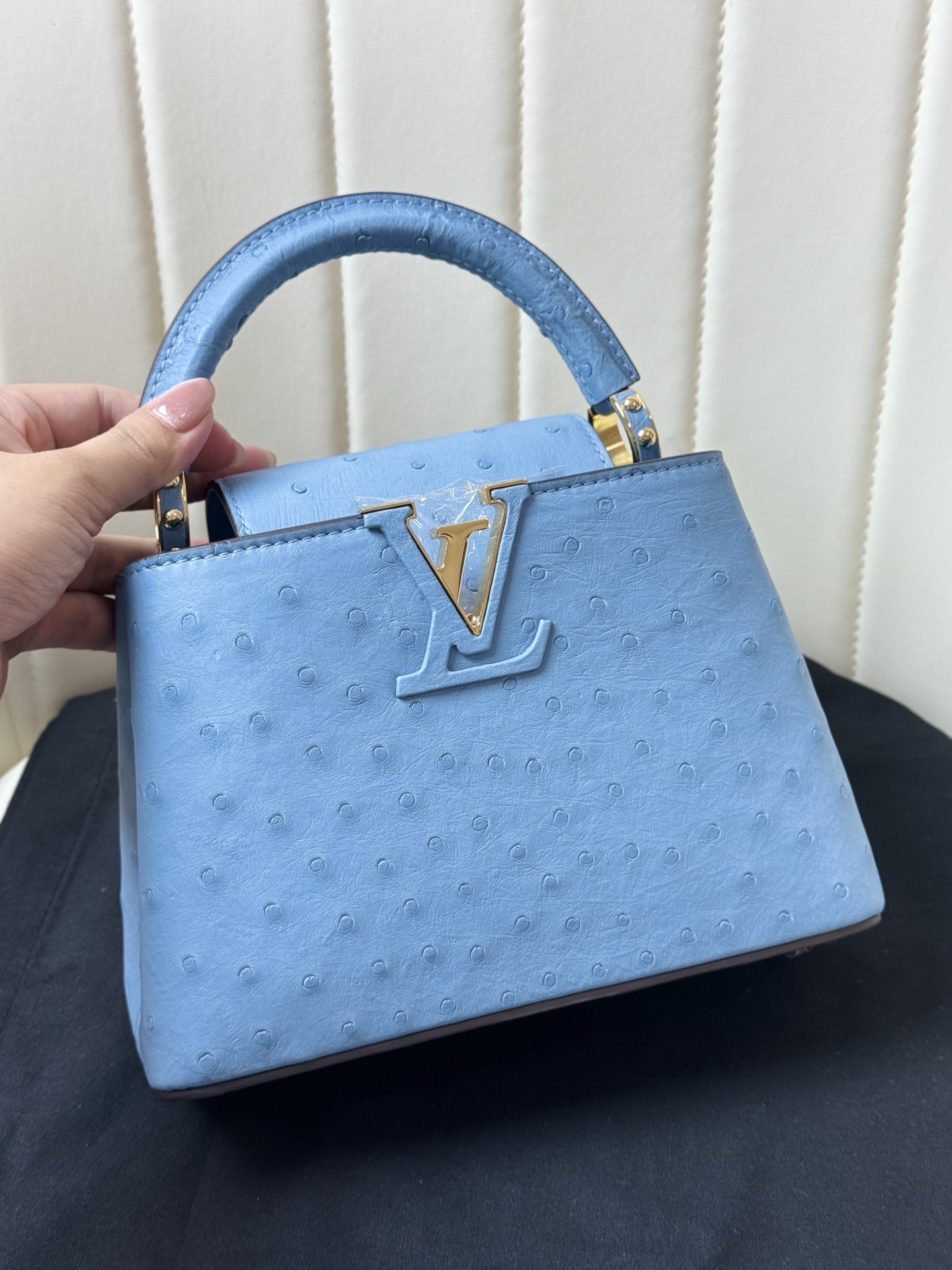 NO:879487,21cm imported KK ostrich skin full of peas, all steel hardware, ostrich skin, Hermes,1986090921cm 进口kk鸵鸟皮满钉豆 全钢五金,,ostrich skin,Hermes,,Bag
