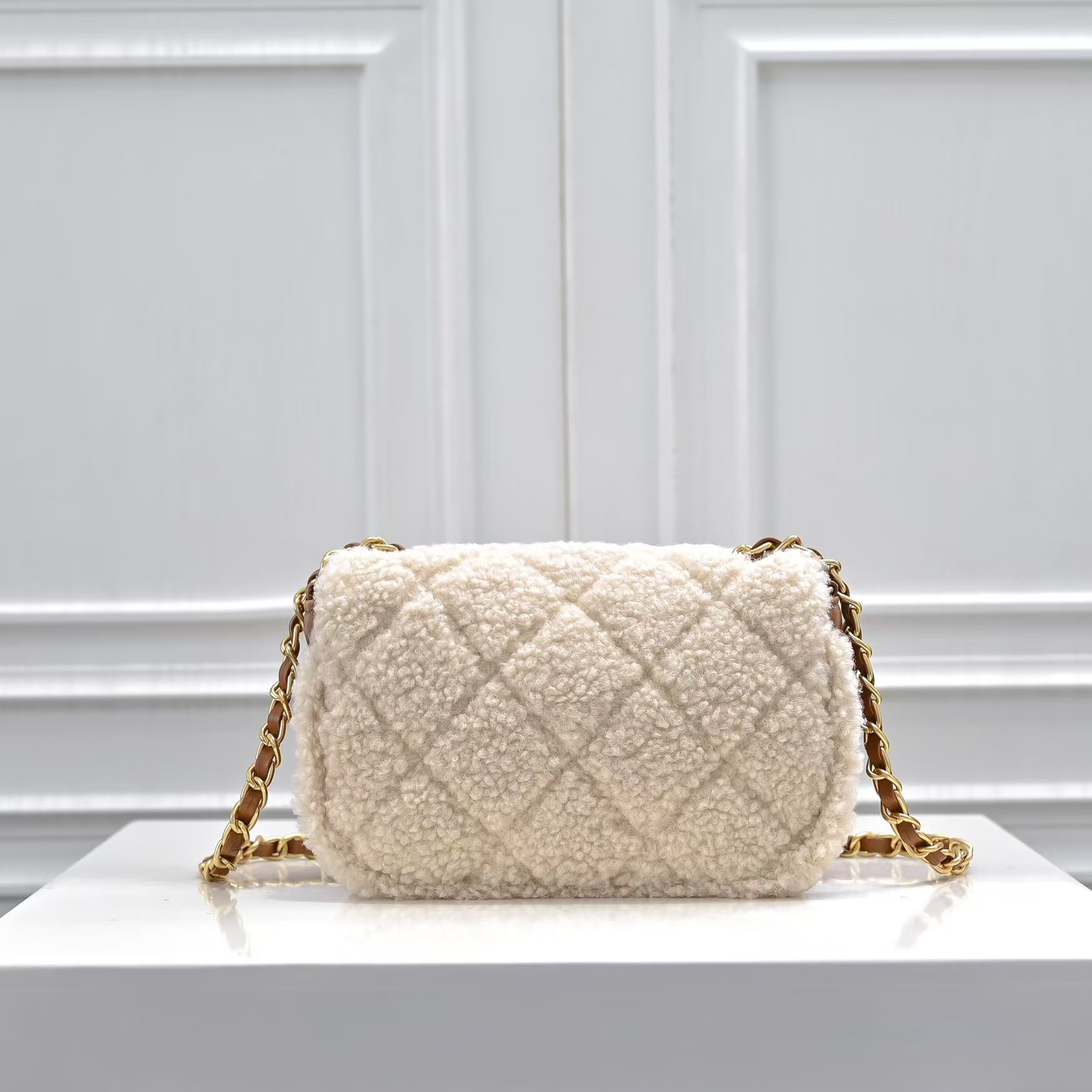 Small 24K Teddy Shearling Bag - Comprehensive 3