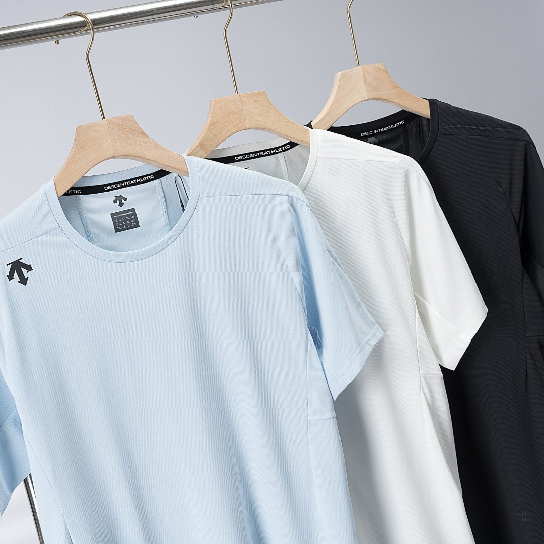Descente Camiseta de Manga Corta con Cuello Redondo para Hombre - Algodón Suave 7 a1748144545484 1428